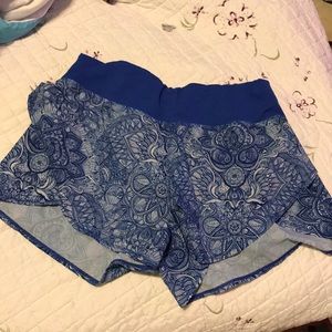 Abstract blue shorts